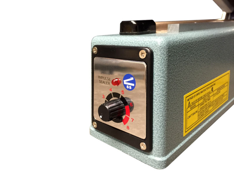 KF-200Hrnd: 8" KF-Series Hand Sealer w/ Round Seal Width, Blue