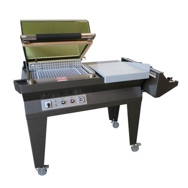 SS-48ST-110V: 12"W x 18.5"L Compact L-Bar Sealer with Hooded Shrink Chamber, 110V