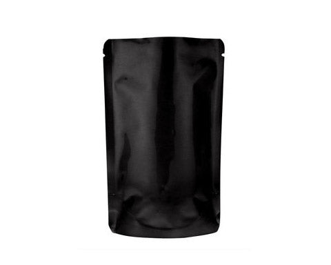 FUB2Z14-VN: 2oz (60g) Stand Up Pouch No Zip w/ Valve, Clear/Black, 1,000pcs