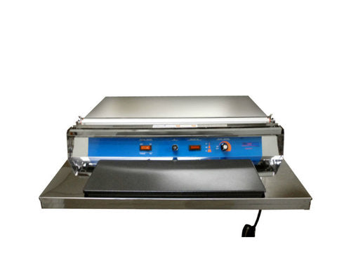 WU-450: 17" Stainless Steel Hand Wrapper with PTFE Coated Heat Plate 5" x 15", uses up to 17" Stretch Food Packaging Film.